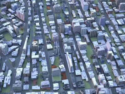 City 43 Low-poly 3D model