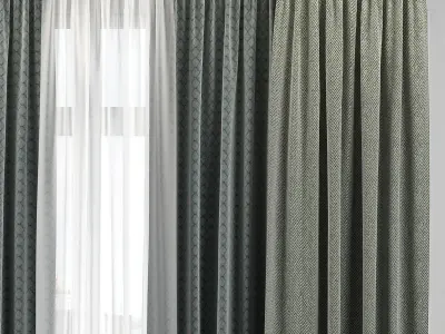 Curtain Set 306 3D model