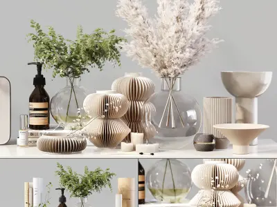 Decorative Set 223 Low-poly 3D model