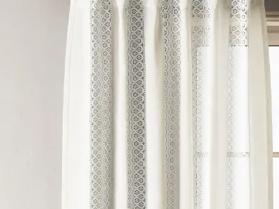 Lace Curtains Set 3D model