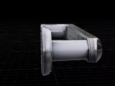 Modern Door Handle 3D Model Realistic Interior Hardware Low-poly 3D model