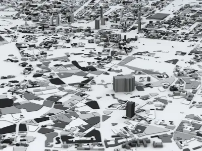 Milan Streets and Buildings 3D model