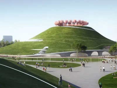 Futuristic Landform Park Masterplan 3D model
