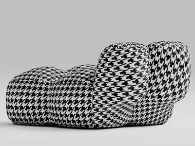 Single furniture Low-poly 3D model