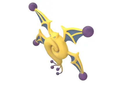 Abstract Elf Bat Character v1 005 Low-poly 3D model