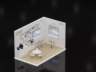 booth 5x3 open 2 side  3D model