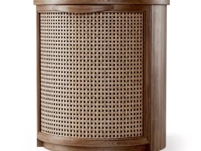 Wooden side table  3D model