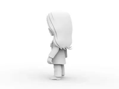 Female Doctor Chibi 3D Printable 3D print model