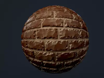 Stylized Brick Wall Seamless PBR Texture Texture