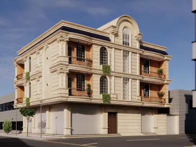 Classic facade 3D model buy