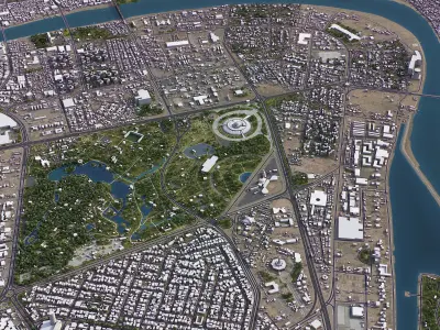 Baghdad- City 3D Model Low-poly 3D model