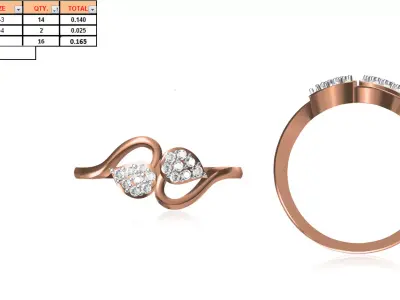 Ladies-Elegant Stone Rings For Womens 103 3D print model