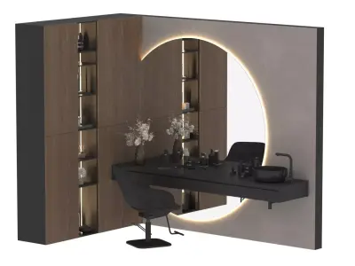 Beauty Salon Barber Shop 3D model