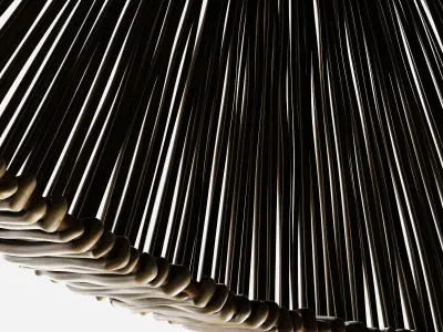 Lamp barrel big rattan n10 3D model