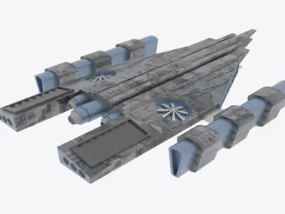 Mars - S300 Spaceship  Low-poly 3D model