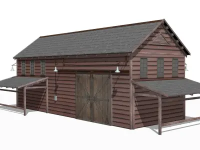 Old Warehouse Low-poly 3D model by sobul