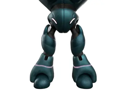 Robotic Character MAXIMUS WITHOUT RIG Low-poly 3D model