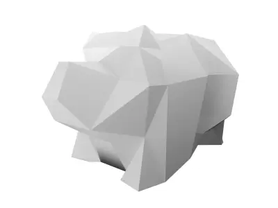 baby bear piggy bank Low-poly 3D model