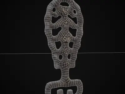 Viking Pendant Key  Low-poly 3D model