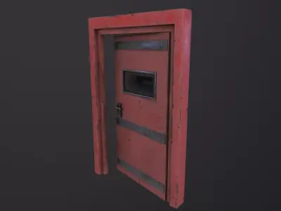 Industrial Door 3D Model Low-poly 3D model