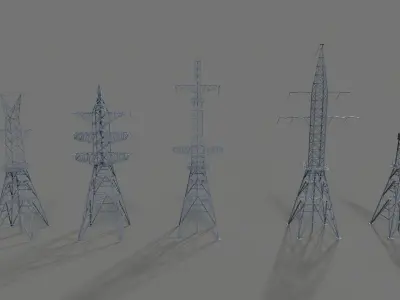 Electrical Power Line 3D model