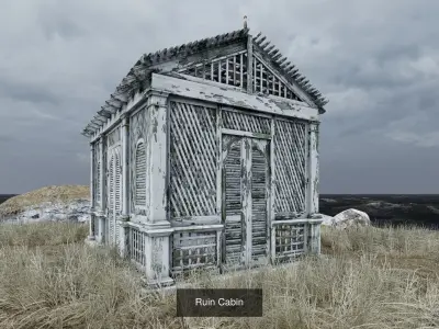 Ruin houses 3D Model Pack