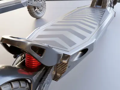 Offroad E-Scooter Carbon Version Low-poly 3D model