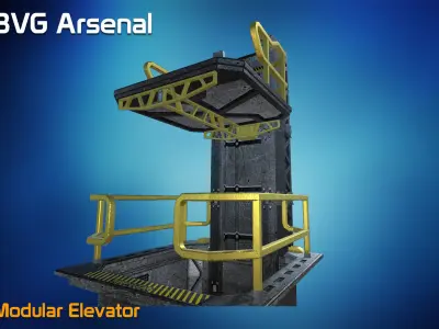 Modular Elevator - HQ Low-poly 3D model