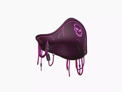 Cyberpunk Pirate Hat A05 - Character Design Low-poly 3D model