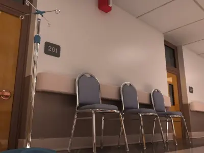 Hospital Hallway 1 3D model