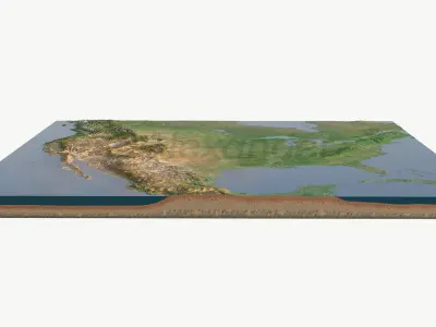  United States USA detailed satellite relief map 