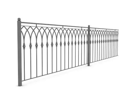 wrought iron design 3D model Low-poly 3D model
