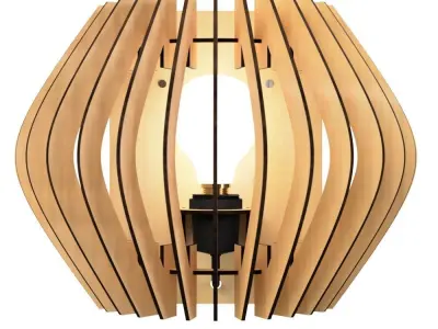 WALL LIGHT STL AND DXF FILES 6 3D print model