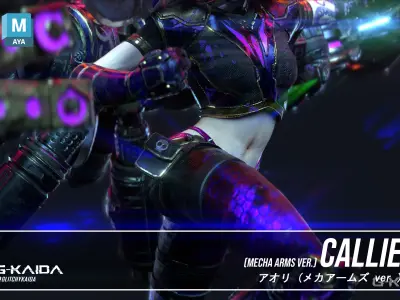 Char - Callie with Mecha Arms 3D model