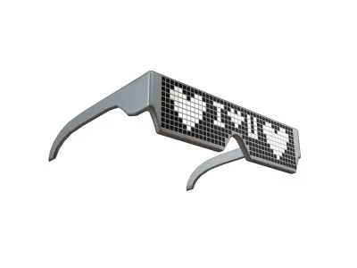 Future Technology Glasses v2 012 Low-poly 3D model