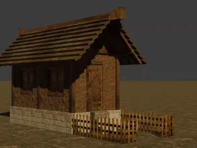 Medieval House 18 Free low-poly 3D model