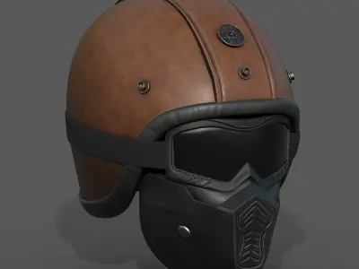 Helmet scifi military combat 3d futuristic  Low-poly 3D model