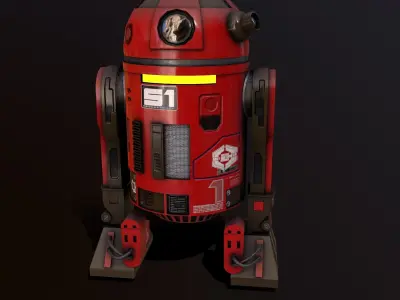 Droid v3 Low-poly 3D model