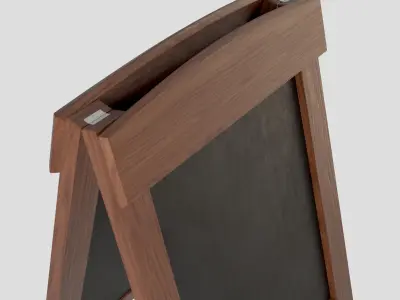 Menu Board Stand 01 Low-poly 3D model