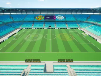 Soccer Stadium 03  Environment UE Pack Low-poly 3D model