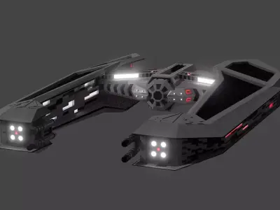 Custom Sith Interceptor 3D model