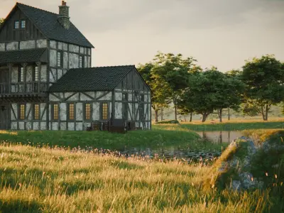 Medieval Landscape 3d Scene 3D model