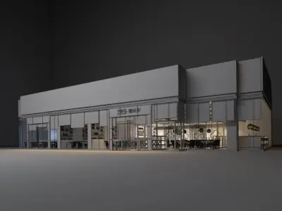 Business Restaurants - 968 3D model