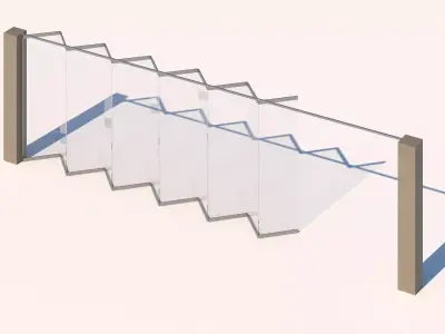 Glass Accordion Windows Doors Free 3D model