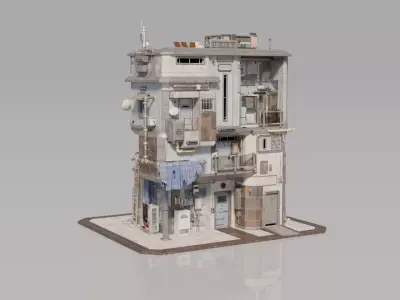 Neighborhood tower Building 5 3D model