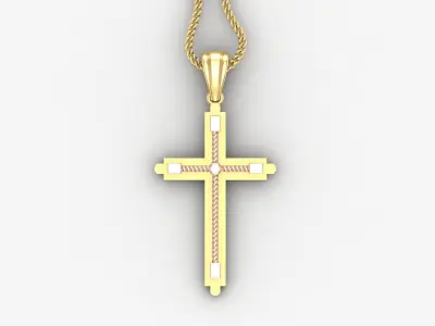 Cross Light Gold 4CP072 3DM STL 3D model