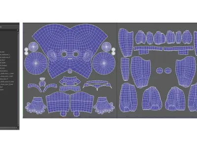 Tia basemesh Low-poly 3D model