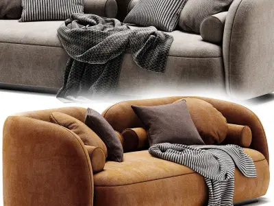 Nordic Sofa by Leader 3D model