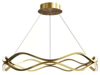 Aluminium Indoor Hanging Lamp with Silicone Shade Low-poly 3D model