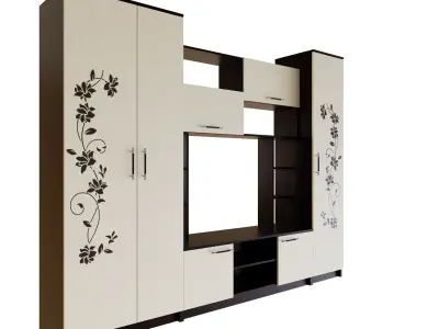 Venera living room wardrobe PBR Free 3D model